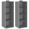 vidaXL Hanging Shelf | Set of 2 | Grey and white | Fabric | Compact