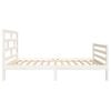 vidaXL Bed Frame without Mattress White Solid Wood 90x200 cm (810416+814175)
