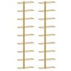 vidaXL Wall-mounted Wine Rack for 9 Bottles 2 pcs Gold Iron