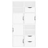 vidaXL Side Cabinets 4 pcs "ODDA" White 40x24x79 cm Solid Wood Pine