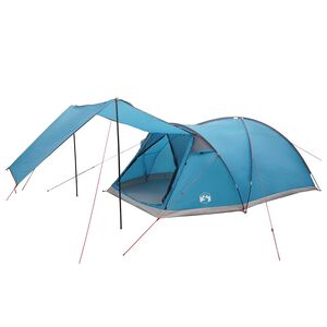 vidaXL Cabin Tent with Roof Blue 8-Person Polyester and Steel