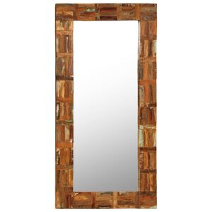 vidaXL Wall Mirror Solid Reclaimed Wood 60x120 cm