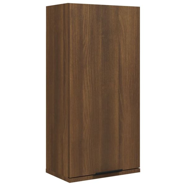 vidaXL Wall-mounted Bathroom Cabinet Brown Oak 32x20x67 cm