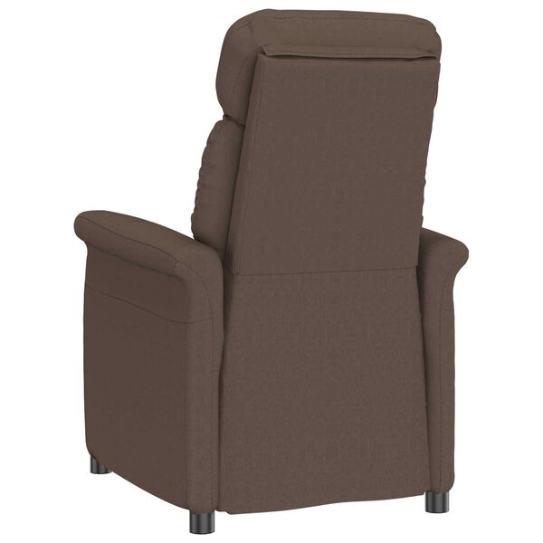 vidaXL Recliner Chair Brown Dark brown 70.5 x 96.5 x 95 cm Fabric