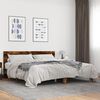 vidaXL Bed Frame without Mattress Smoked Oak 180x200 cm Super King