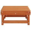 Garden Footrest Solid Pine Wood Wax Brown 61 x 60.5 x 30 cm