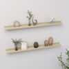 vidaXL Wall Shelves 2 pcs Sonoma Oak 100x9x3 cm
