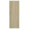 vidaXL Book Cabinet White and Sonoma Oak 67x24x161 cm Engineered Wood