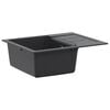 vidaXL Kitchen Sink Single Basin Granite 62 x 50 x 20 cm Graphite