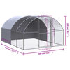 vidaXL Outdoor Chicken Coop 3x4x2 m Galvanised Steel