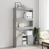 vidaXL Highboard&nbsp;Concrete Grey 92x33x180 cm Engineered Wood