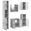 vidaXL Bathroom Furniture Set Wall-mounted 5 pcs Concrete Grey