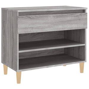 vidaXL Shoe Cabinet Grey Sonoma 70x36x60 cm Engineered Wood