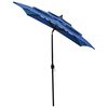 vidaXL 3-Tier Garden Parasol with Aluminium Pole Azure Blue 2x2 m