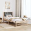 vidaXL Bed Frame with Headboard Dark Grey 80 x 190 cm Solid Pine Wood