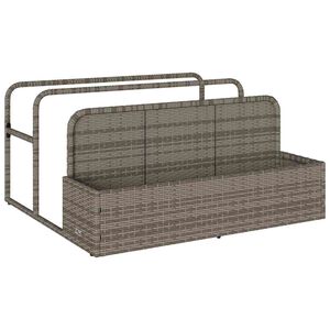 vidaXL Poolside Float Storage Grey 110x100x57 cm Poly Rattan