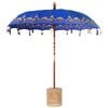 vidaXL Balinese Parasol with Base Blue 215 x 215 x 260 cm