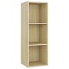 vidaXL TV Cabinets 3 pcs Sonoma Oak 107x35x37 cm Engineered Wood