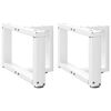 vidaXL Coffee Table Legs T-Shaped 2 pcs White 50x25x(30-31) cm Steel
