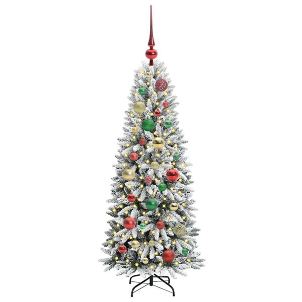 vidaXL Artificial Christmas Tree with 150 LEDs with Stand White 120 cm