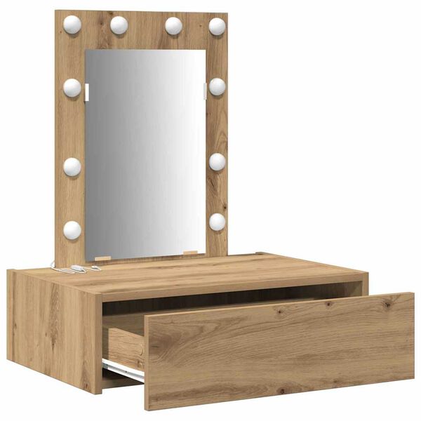 vidaXL Dressing Table Brown 60 x 40 x 70 cm Engineered Wood
