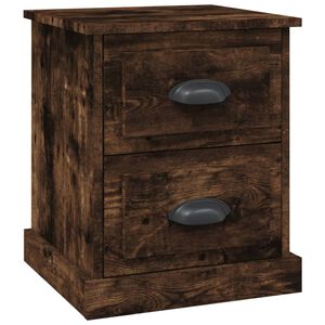 vidaXL Bedside Cabinet Smoked Oak 39x39x47.5 cm Engineered Wood