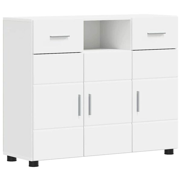 vidaXL Wooden Cabinet White 88.5 x 30.5 x 73 cm Engineered Wood