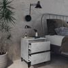 vidaXL Bed Cabinet Concrete Grey 40x35x50 cm Engineered Wood