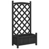 vidaXL Planter | Black | Solid Fir Wood | Medium | Planters | Planter