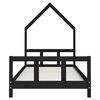 vidaXL Kids Bed Frame Black 90x200 cm Solid Wood Pine