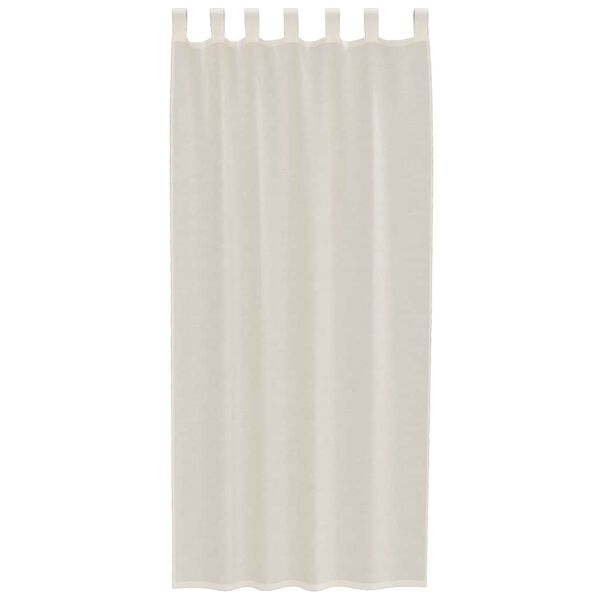 vidaXL Voile Curtains with Tab Top 2 pcs Cream