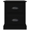 vidaXL Bedside Cabinets 2 pcs Black 39x39x47.5 cm Engineered Wood