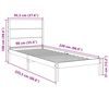 vidaXL Extra Long Bed Frame without Mattress 90x220 cm Solid Wood