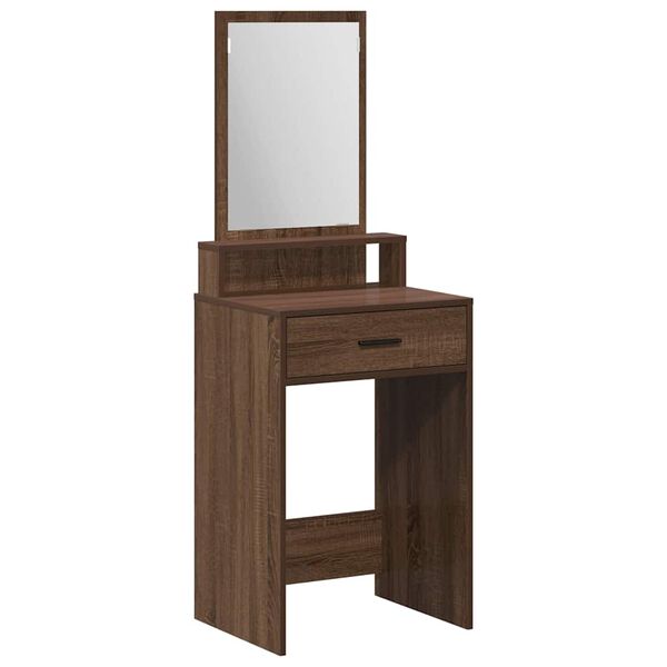 vidaXL Dressing Table Brown Oak 50 x 41 x 140 cm Engineered Wood