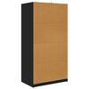 vidaXL Cabinet with Drawer Black 79.5 x 49 x 156 cm Engineered Wood
