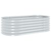 vidaXL Garden Raised Bed 160x80x44 cm Galvanised Steel Silver