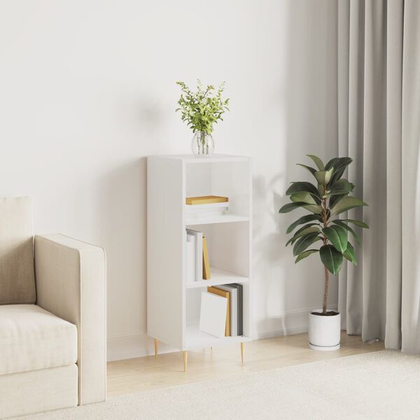 vidaXL Sideboard High Gloss White 34.5x32.5x90 cm Engineered Wood