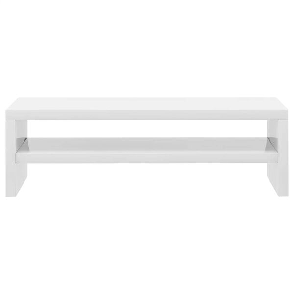 vidaXL Monitor Stand High Gloss White 42x24x13 cm Engineered Wood