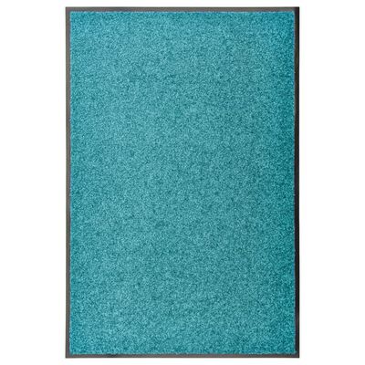 vidaXL Doormat Washable Cyan 60x90 cm