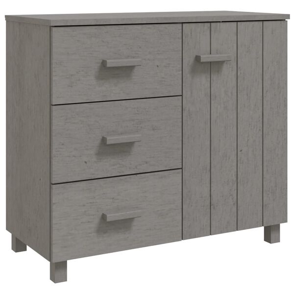 vidaXL Sideboard HAMAR Light Grey 90x40x80 cm Solid Pinewood
