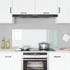 vidaXL Kitchen Backsplash White 120 x 50 cm Tempered Glass
