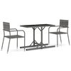 vidaXL 3 Piece Garden Dining Set Grey
