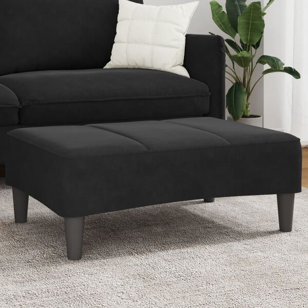 vidaXL Footstool Black 77x55x31 cm Velvet
