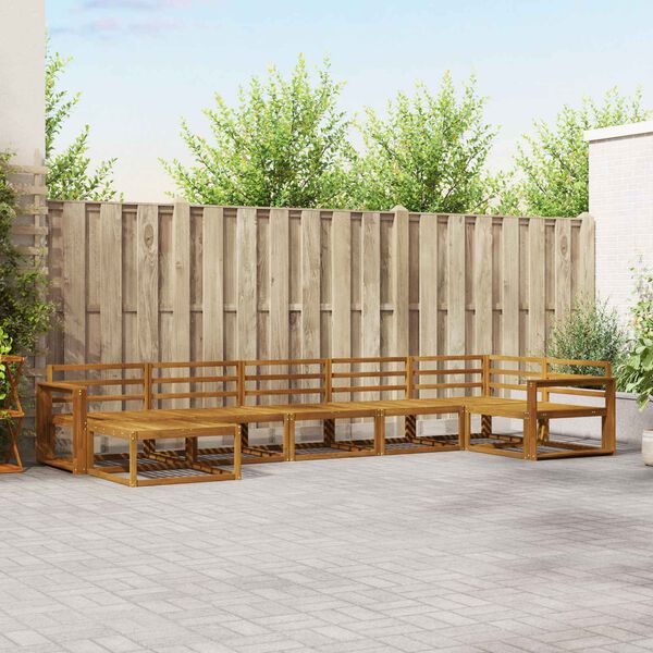 vidaXL Outdoor Sofa Set 7 pcs Natural Solid Acacia Wood