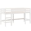 vidaXL Loft Bed with Ladder and Roof without Mattress White 90x190 cm Single