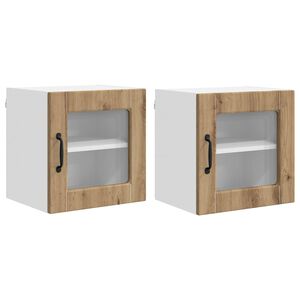 vidaXL Dishwasher Panel with Shelf 2 pcs Artisan Oak 40 x 31 x 40 cm