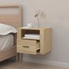 vidaXL Wall-mounted Bedside Cabinet Sonoma Oak 50x36x40 cm
