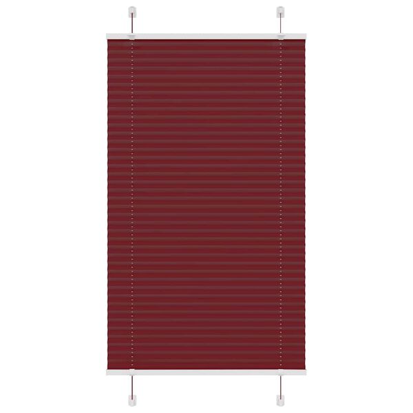 vidaXL Pleated Blind Bordeaux Red 70x100 cm Fabric Width 69.4 cm Polyester