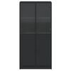vidaXL Highboard with Doors Black 68x37x142 cm Engineered Wood