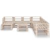 vidaXL 9 Piece Garden Pallet Lounge Set Pinewood